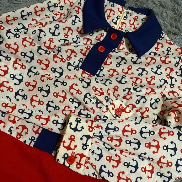 HOST PICK 🌟 Vintage one of a kind handmade anchor dress - Picture 3 of 12